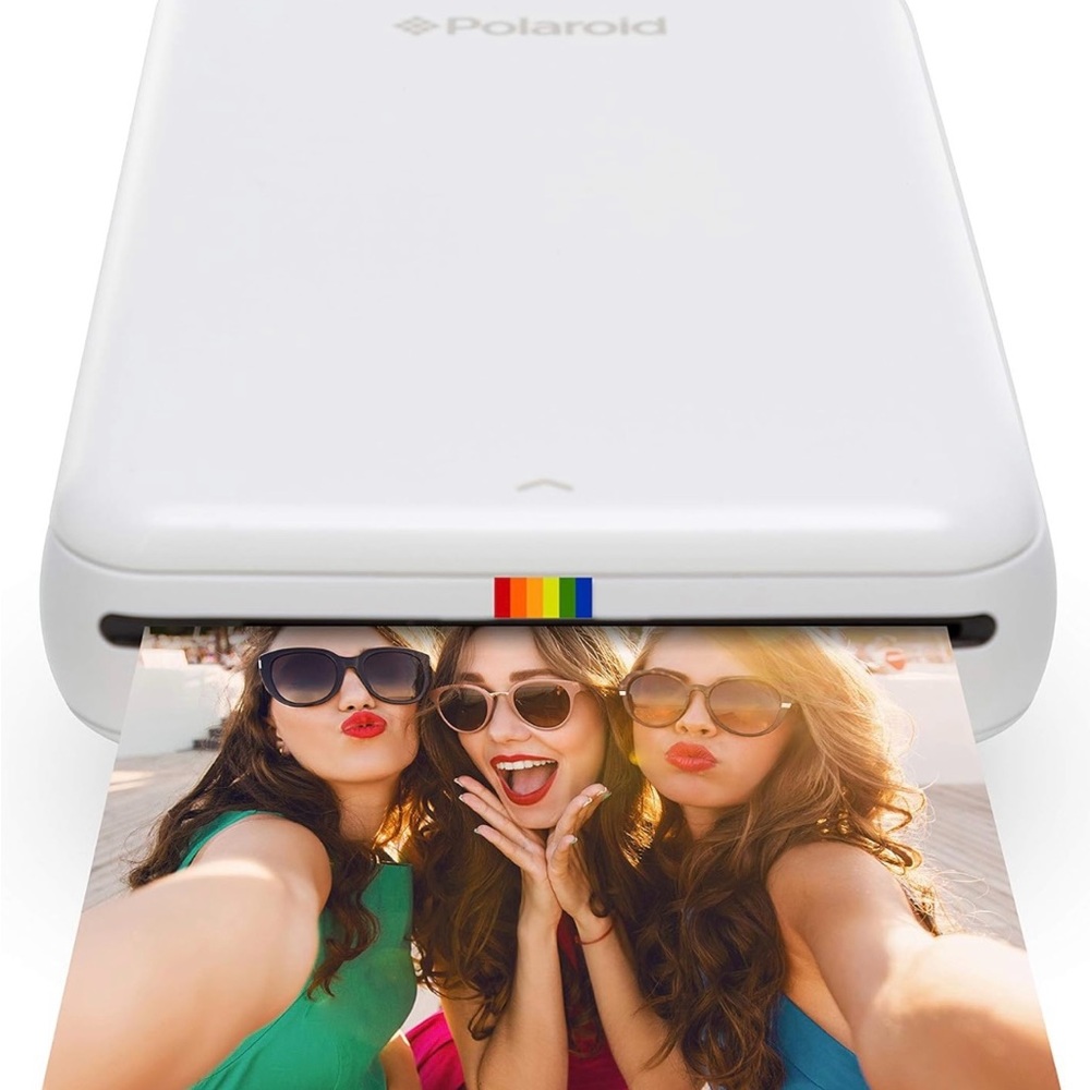 Bundle of Polaroid White Mobile Printer and 2 pack 30 print sheets